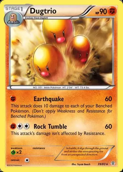 Dugtrio 39/83 Generations Pokemon card