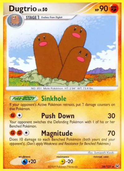 Dugtrio 24/127 Platinum Pokemon card