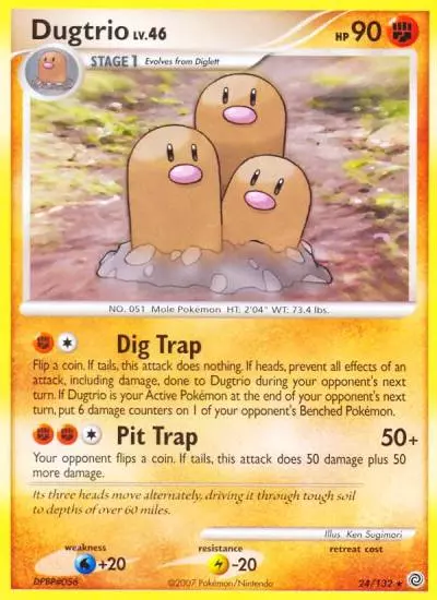 Dugtrio 24/132 Secret Wonders Pokemon card