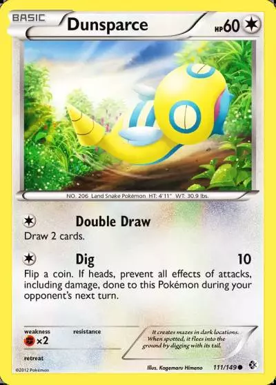 Dunsparce 111/149 Boundaries Crossed Pokemon card