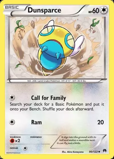 Dunsparce 90/122 BREAKpoint Pokemon card