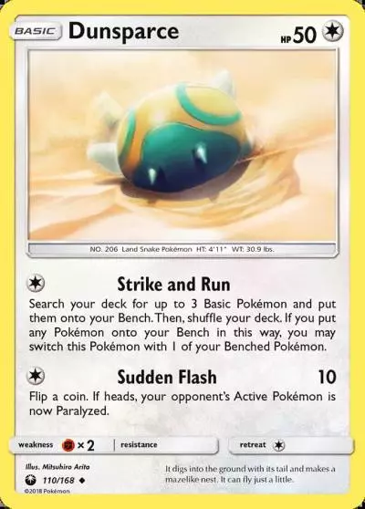 Dunsparce 110/168 Celestial Storm Pokemon card