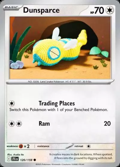 Dunsparce 120/159 Journey Together Pokemon card
