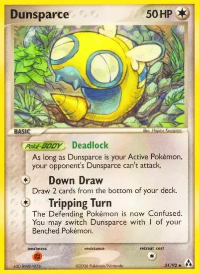Dunsparce 31/92 Legend Maker Pokemon card