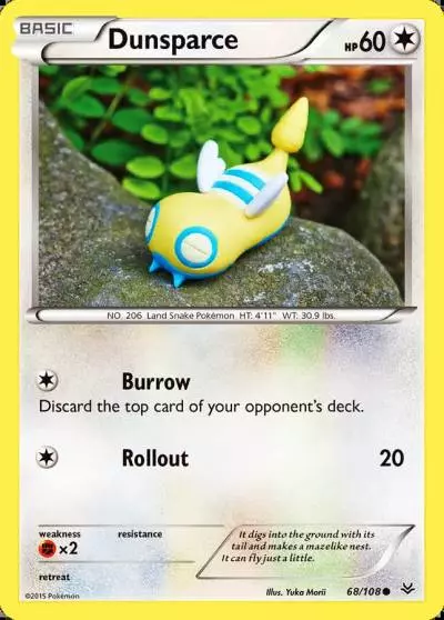 Dunsparce 68/108 Roaring Skies Pokemon card