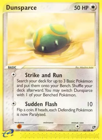 Dunsparce 60/100 Sandstorm Pokemon card