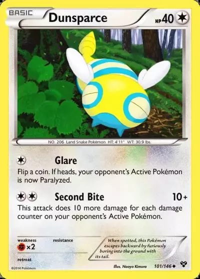 Dunsparce 101/146 XY Pokemon card