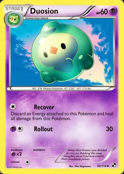 Duosion 56/114 Black & White Pokemon card