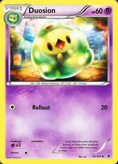 Duosion 51/101 Noble Victories Pokemon card