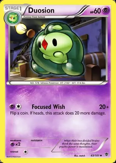 Duosion 43/101 Plasma Blast Pokemon card