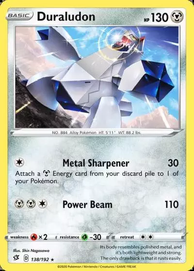 Duraludon 138/192 Rebel Clash Pokemon card