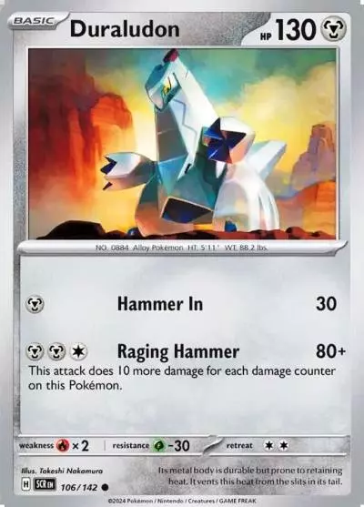 Duraludon 106/142 Stellar Crown Pokemon card