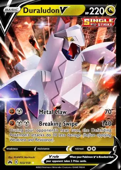 Duraludon V 103/159 Crown Zenith Pokemon card