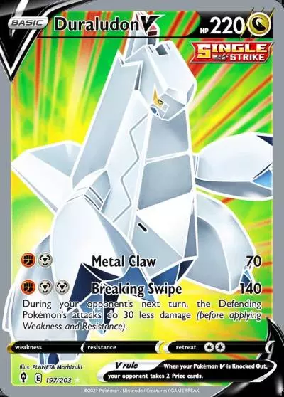 Duraludon V 197/203 Evolving Skies Pokemon card