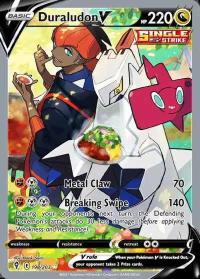 Duraludon V 198/203 Evolving Skies Pokemon card