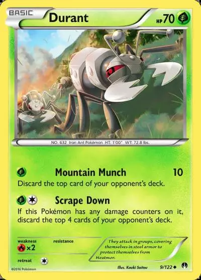 Durant 9/122 BREAKpoint Pokemon card
