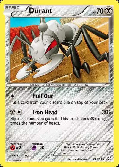 Durant 83/124 Dragons Exalted Pokemon card