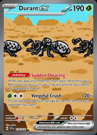 Durant ex 236/191 Surging Sparks Pokemon card