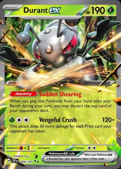 Durant ex 4/191 Surging Sparks Pokemon card