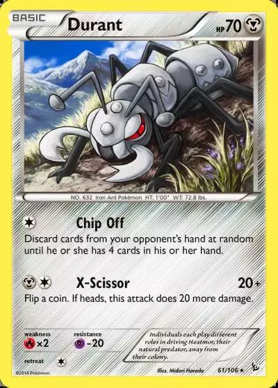 Durant 61/106 Flashfire Pokemon card