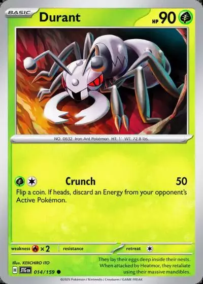 Durant 14/159 Journey Together Pokemon card
