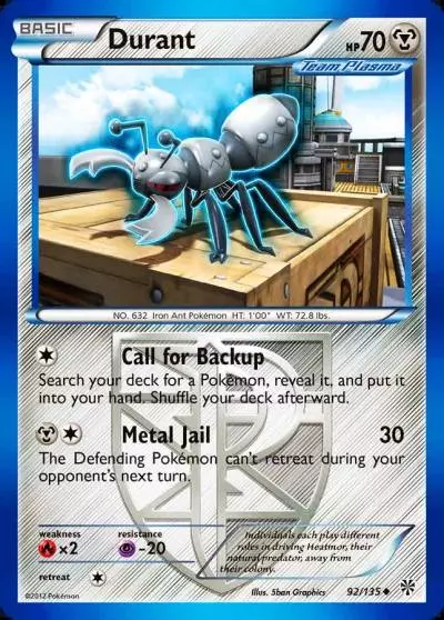 Durant 92/135 Plasma Storm Pokemon card