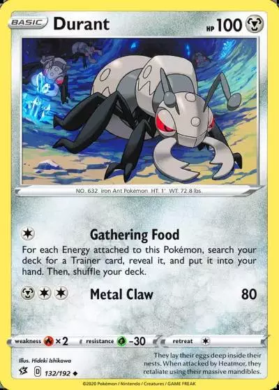 Durant 132/192 Rebel Clash Pokemon card