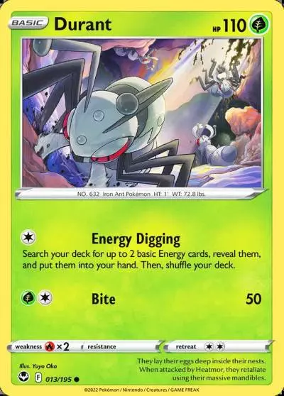Durant 13/195 Silver Tempest Pokemon card