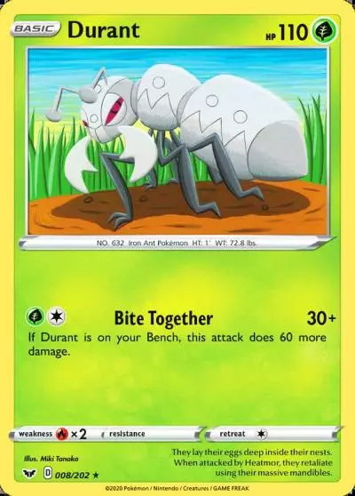 Durant 8/202 Sword & Shield Pokemon card