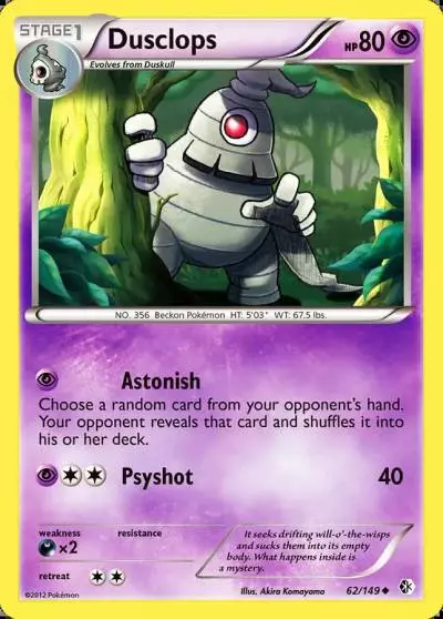 Dusclops 62/149 Boundaries Crossed Pokemon card