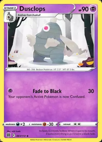 Dusclops 61/172 Brilliant Stars Pokemon card