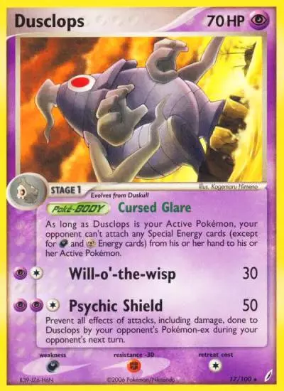 Dusclops 17/100 Crystal Guardians Pokemon card