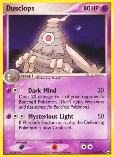 Dusclops 14/108 Power Keepers Pokemon card