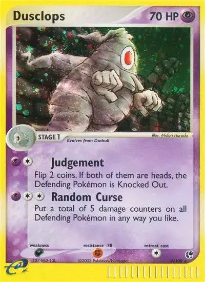 Dusclops 4/100 Sandstorm Pokemon card