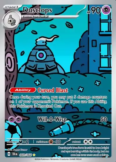 Dusclops 69/64 Shrouded Fable Pokemon card