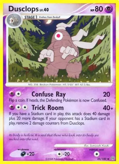 Dusclops 35/100 Stormfront Pokemon card