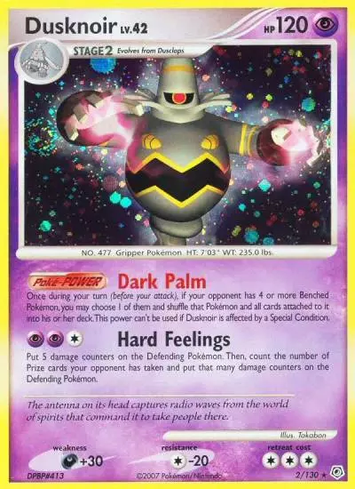 Dusknoir 2/130 Diamond & Pearl Pokemon card