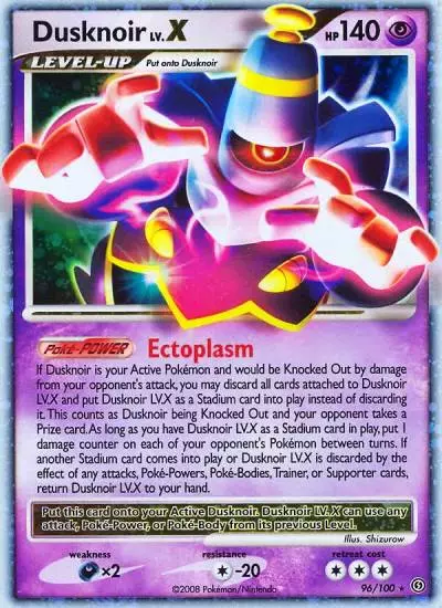 Dusknoir LV.X 96/100 Stormfront Pokemon card