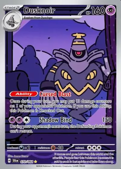 Dusknoir 70/64 Shrouded Fable Pokemon card
