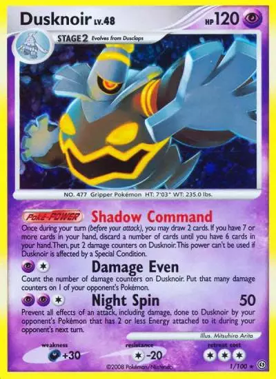 Dusknoir 1/100 Stormfront Pokemon card