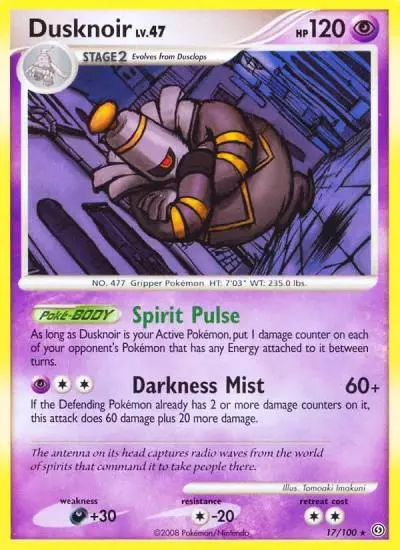 Dusknoir 17/100 Stormfront Pokemon card