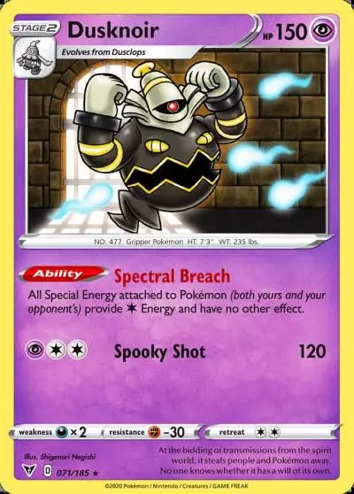 Dusknoir 71/185 Vivid Voltage Pokemon card