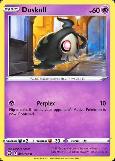 Duskull 60/172 Brilliant Stars Pokemon card