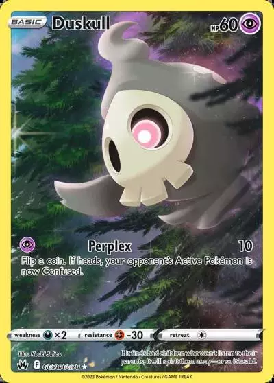 Duskull GG28/70 Crown Zenith Galarian Gallery Pokemon card