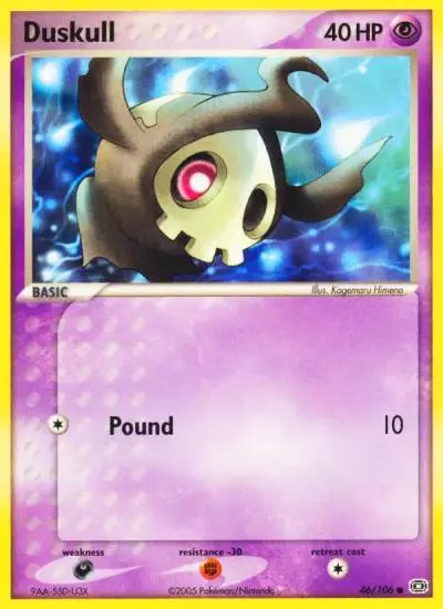 Duskull 46/106 Emerald Pokemon card