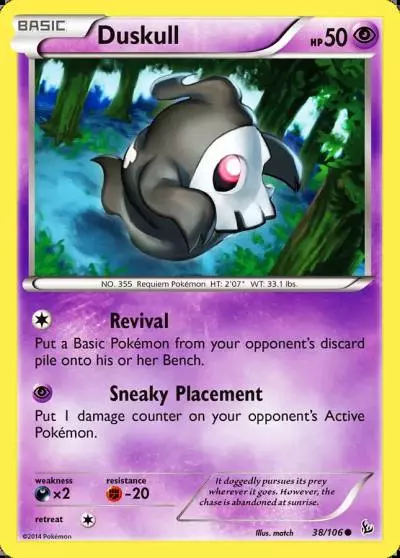 Duskull 38/106 Flashfire Pokemon card