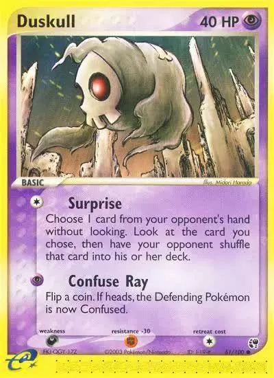 Duskull 61/100 Sandstorm Pokemon card
