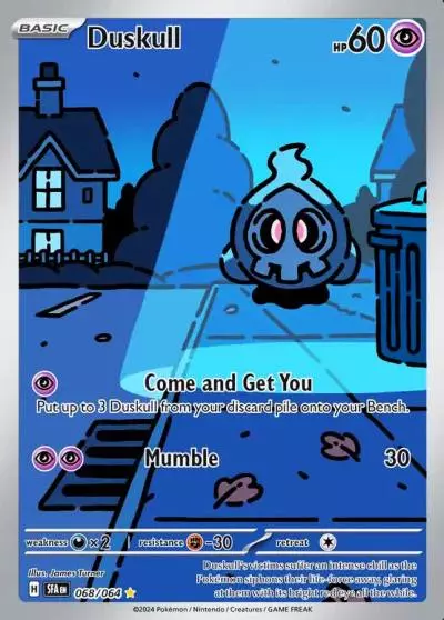 Duskull 68/64 Shrouded Fable Pokemon card
