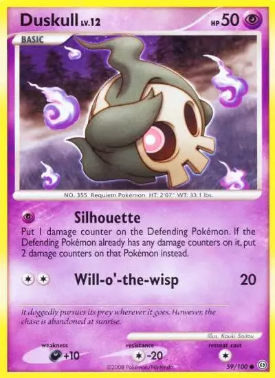Duskull 59/100 Stormfront Pokemon card