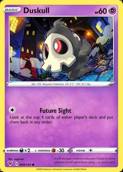 Duskull 69/185 Vivid Voltage Pokemon card
